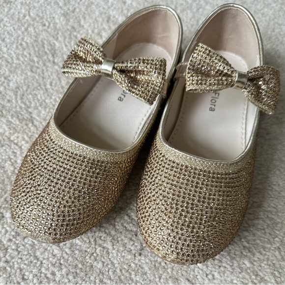 Set of Link’s Pink Soft Flats size 13 & Golden Mary Jane Ballet Flats size 13 - Picture 7 of 12